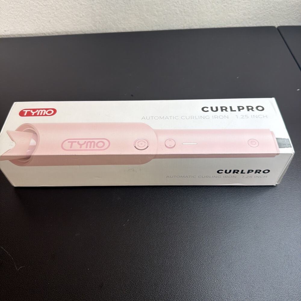 TYMO CURLPRO Automatic Curling Iron 1.25” Ceramic Pink Dual Voltage Open Box